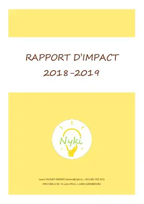 Cover of the Nyki impact report 2018-2019