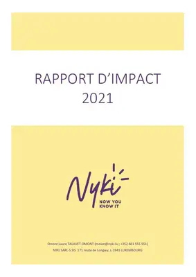 Cover of the Nyki impact report 2021